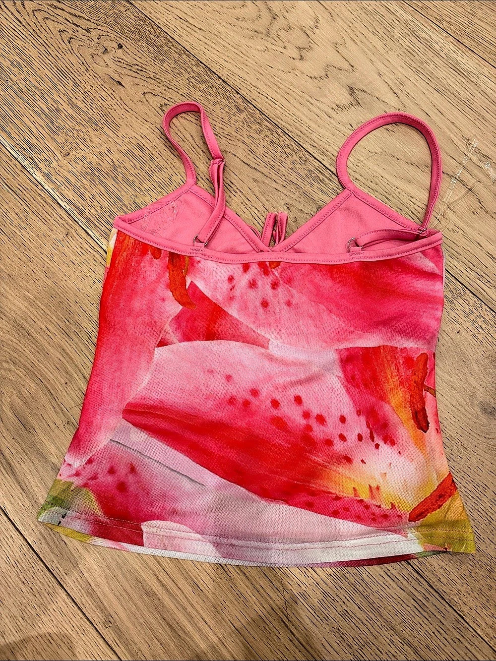 Peppermayo Claudie Mesh Top Pink & Red Cami XS